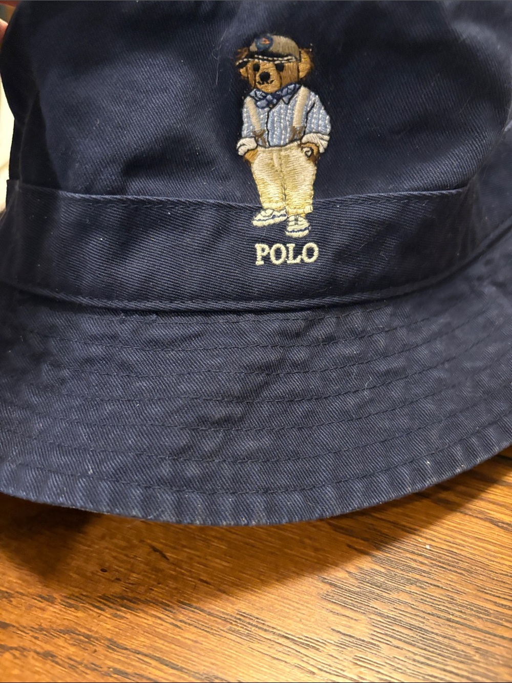 Mens POLO Bear Chino Bucket Hat Rare Pro Bear